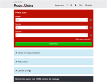 Tablet Screenshot of pneus-online-suisse.ch